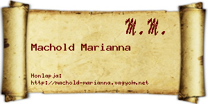 Machold Marianna névjegykártya