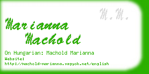 marianna machold business card